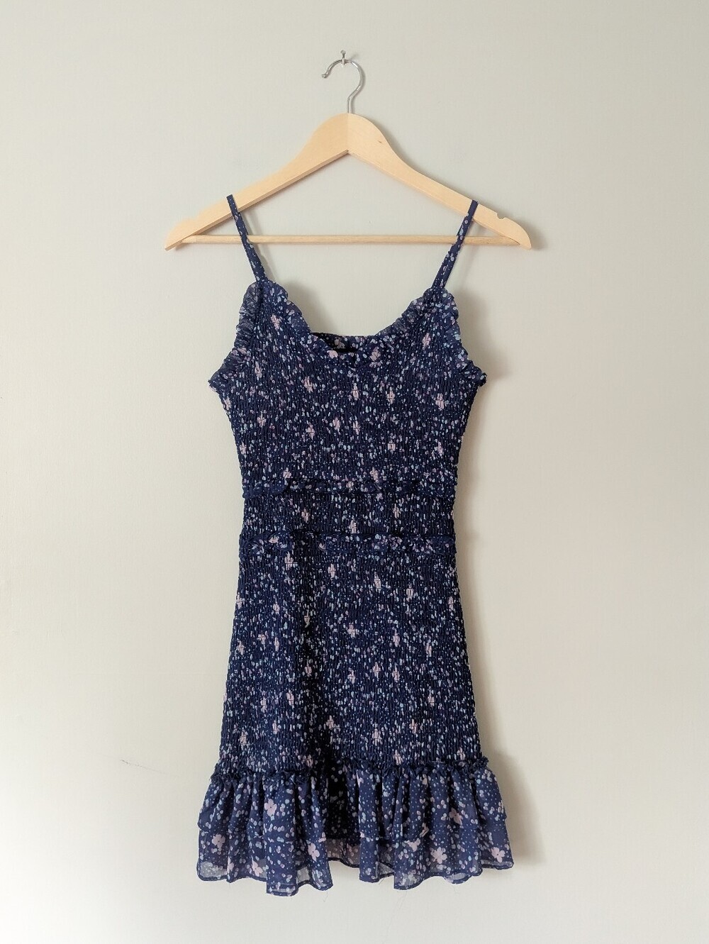 Aqua Nordstrom Blue And Pink Smocked Dress